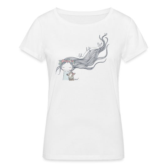 Let Life Flow - Frauen Bio T-Shirt - weiß