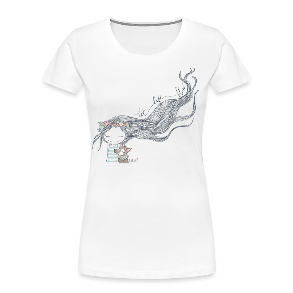 Let Life Flow - Frauen Premium Bio T-Shirt - weiß