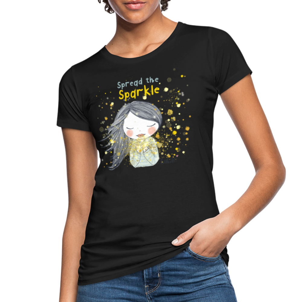 Spread the Sparkle - Frauen Bio-T-Shirt - Schwarz