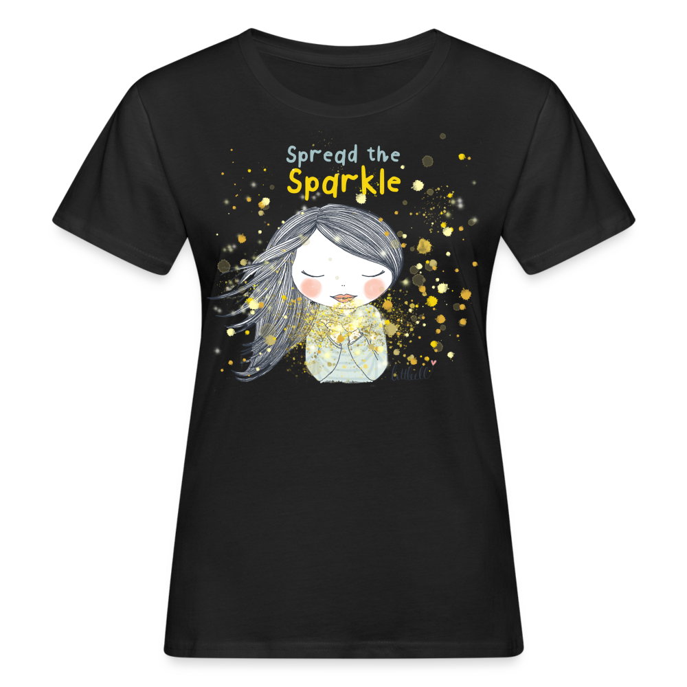 Spread the Sparkle - Frauen Bio-T-Shirt - Schwarz