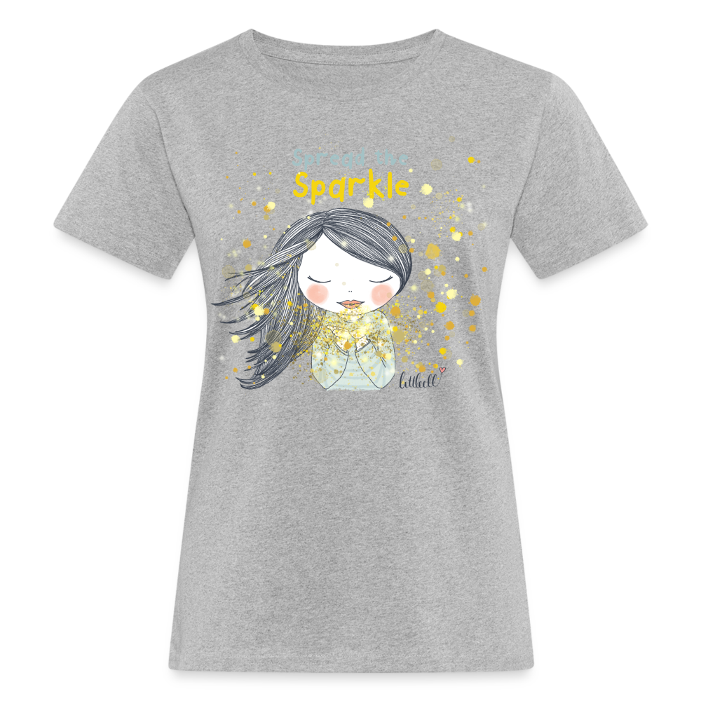 Spread the Sparkle - Frauen Bio-T-Shirt - Grau meliert