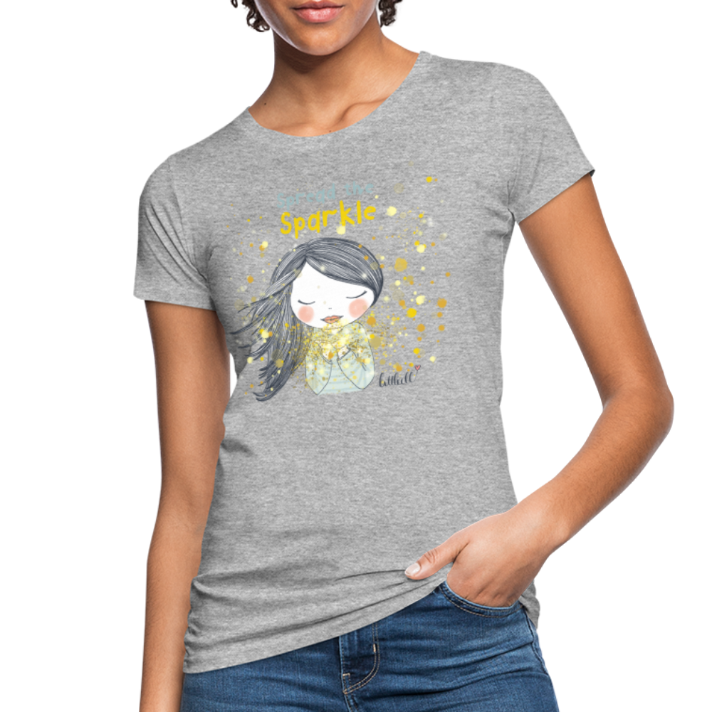 Spread the Sparkle - Frauen Bio-T-Shirt - Grau meliert