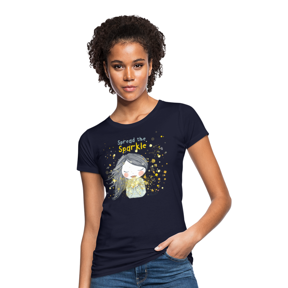 Spread the Sparkle - Frauen Bio-T-Shirt - Navy