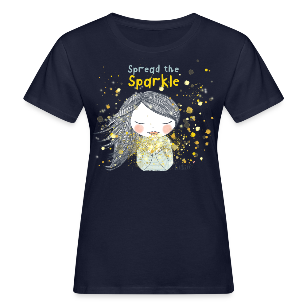 Spread the Sparkle - Frauen Bio-T-Shirt - Navy