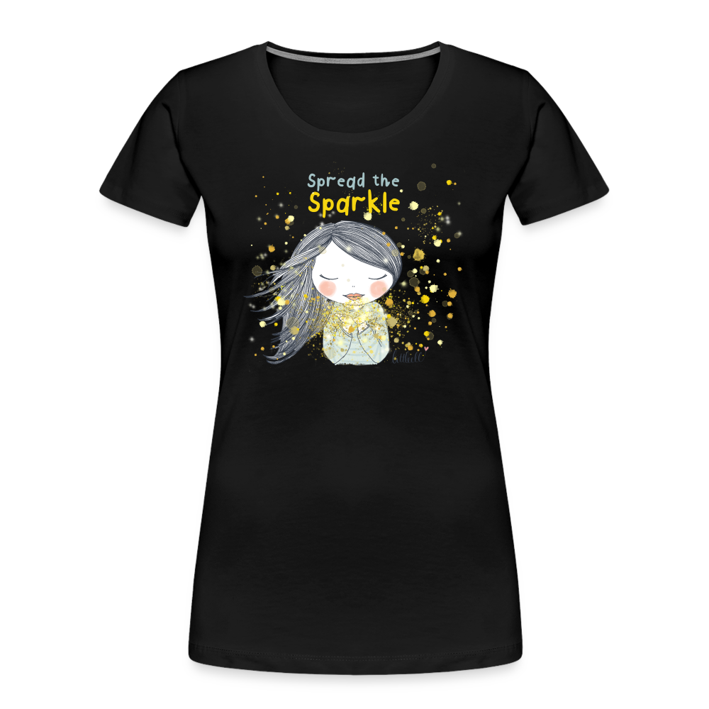 Spread the Sparkle - Frauen Premium Bio T-Shirt - Schwarz