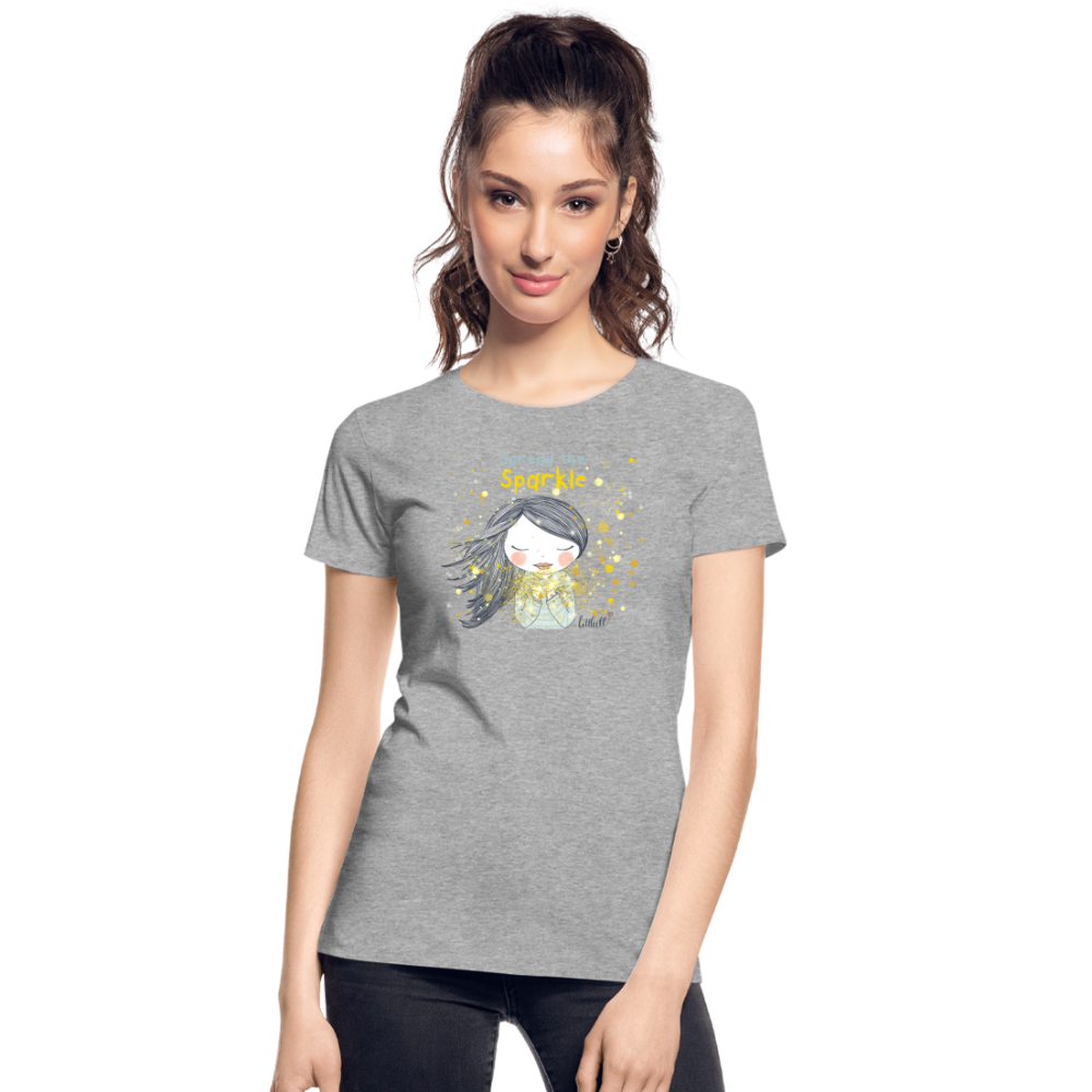 Spread the Sparkle - Frauen Premium Bio T-Shirt - Grau meliert