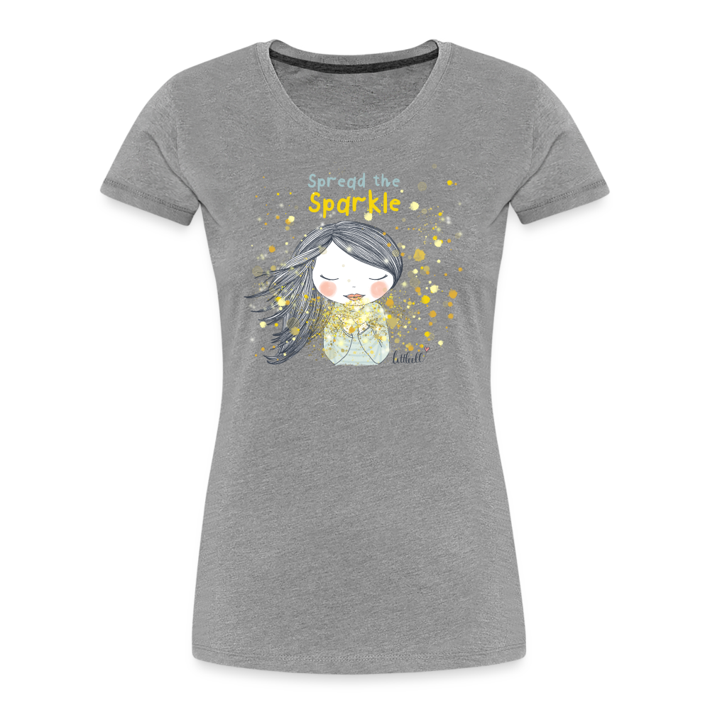 Spread the Sparkle - Frauen Premium Bio T-Shirt - Grau meliert