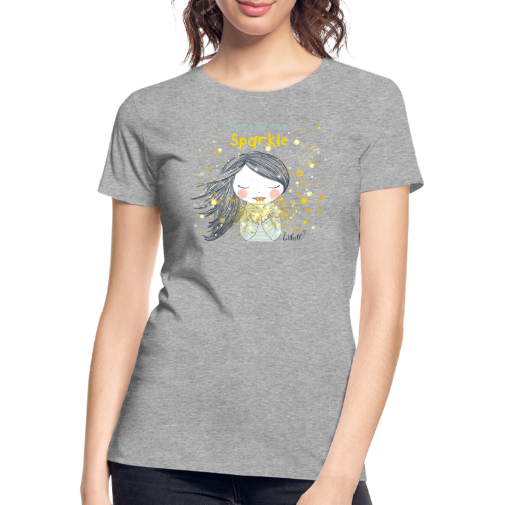 Spread the Sparkle - Frauen Premium Bio T-Shirt - Grau meliert