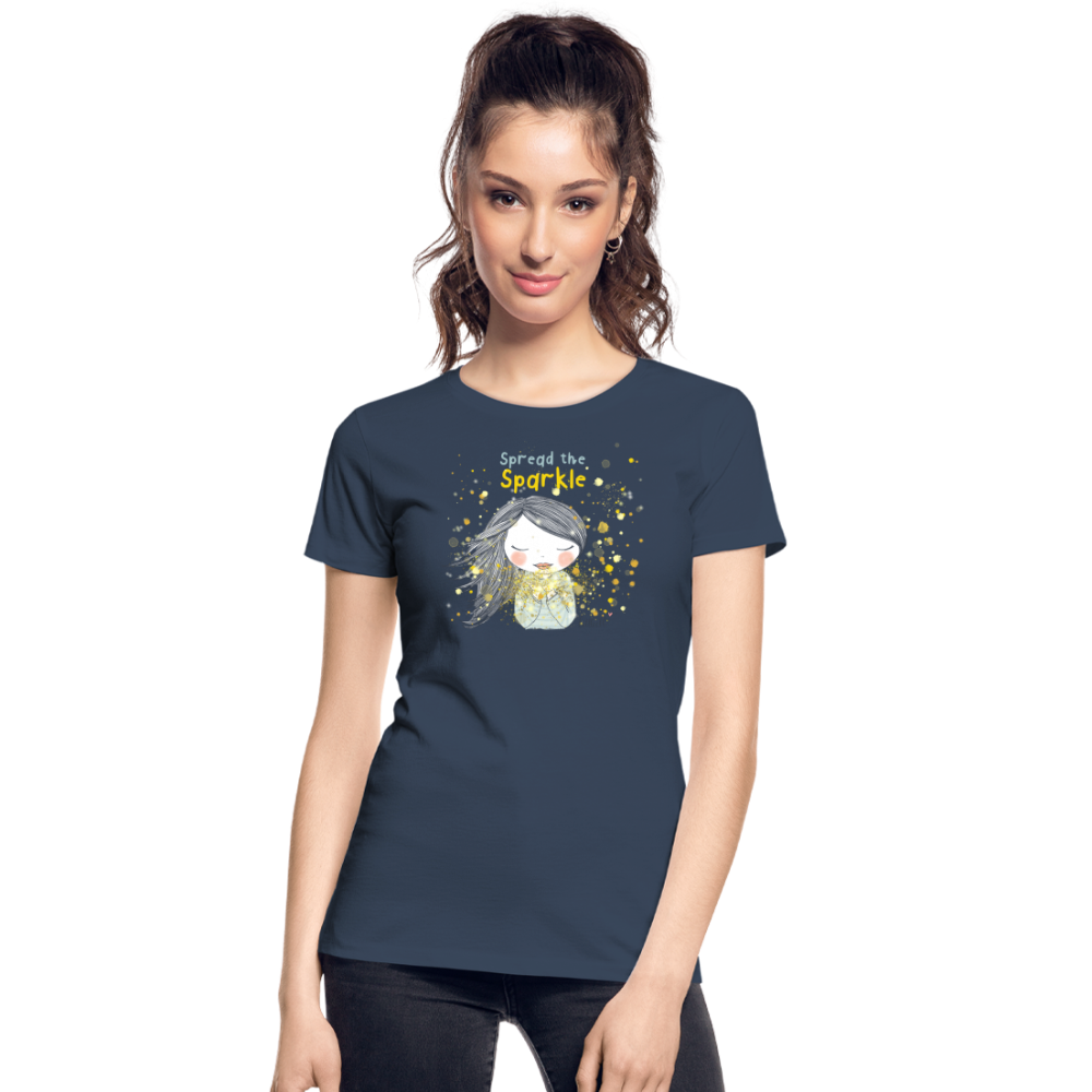 Spread the Sparkle - Frauen Premium Bio T-Shirt - Navy