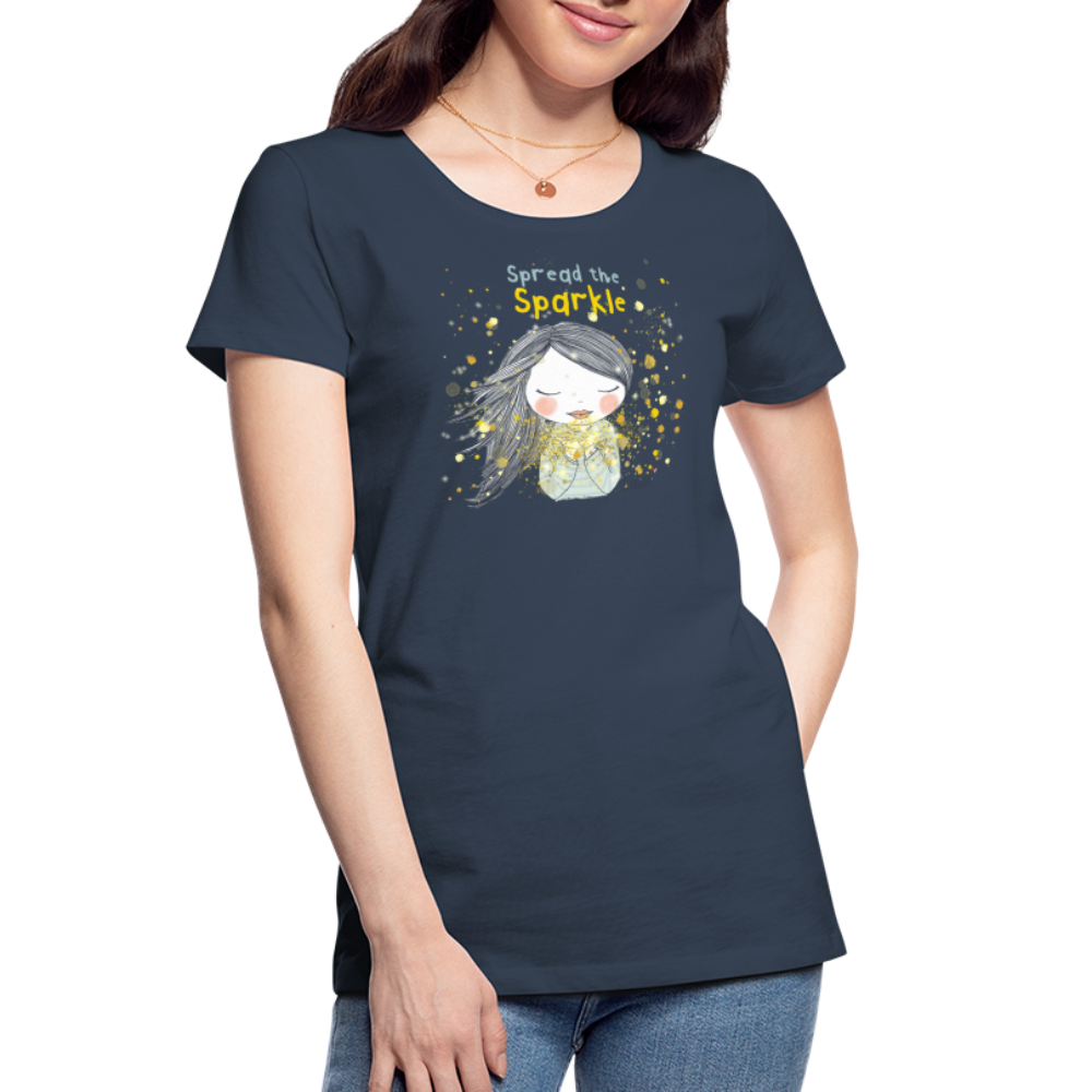 Spread the Sparkle - Frauen Premium Bio T-Shirt - Navy