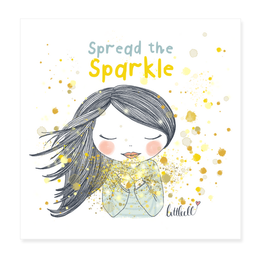 Spread the Sparkle - Poster 20x20 cm - weiß