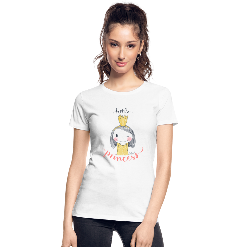 Hello Princess - Frauen Premium Bio T-Shirt - weiß