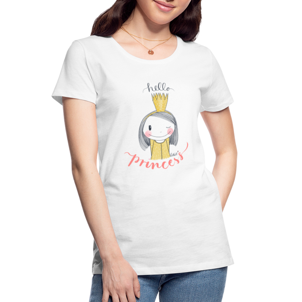 Hello Princess - Frauen Premium Bio T-Shirt - weiß