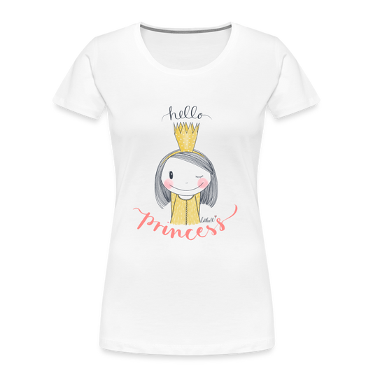 Hello Princess - Frauen Premium Bio T-Shirt - weiß