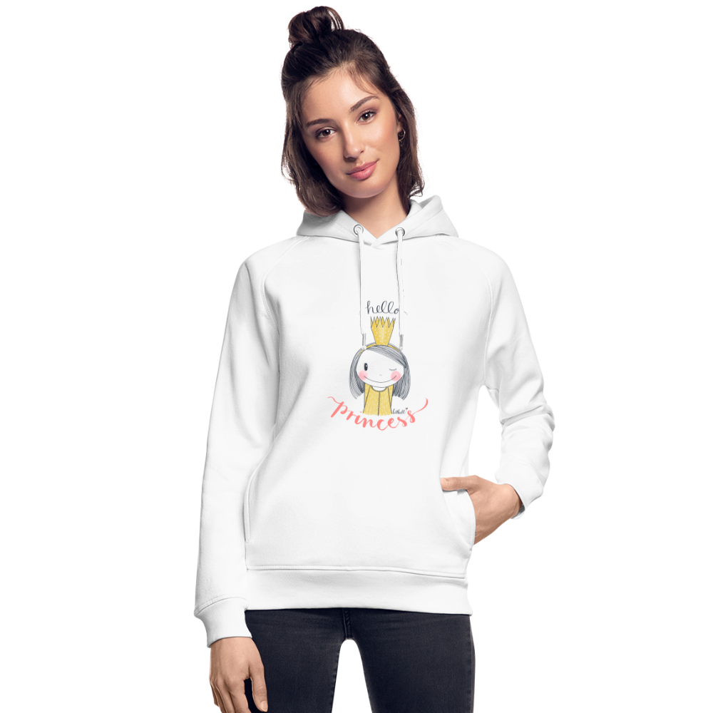 Hello Princess - Unisex Bio-Hoodie - weiß