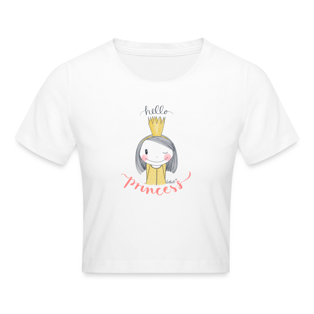 Hello Princess - Crop T-Shirt - weiß