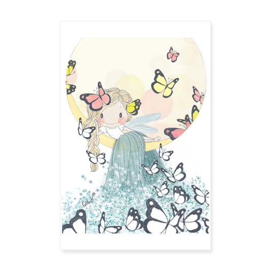 Butterfly Fairy - Poster 20x30 cm - weiß