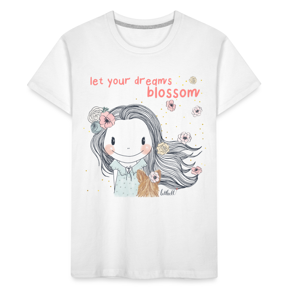 Let Your Dreams Blossom - Kinder Premium Bio T-Shirt - weiß