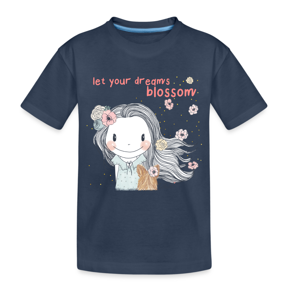 Let Your Dreams Blossom - Kinder Premium Bio T-Shirt - Navy