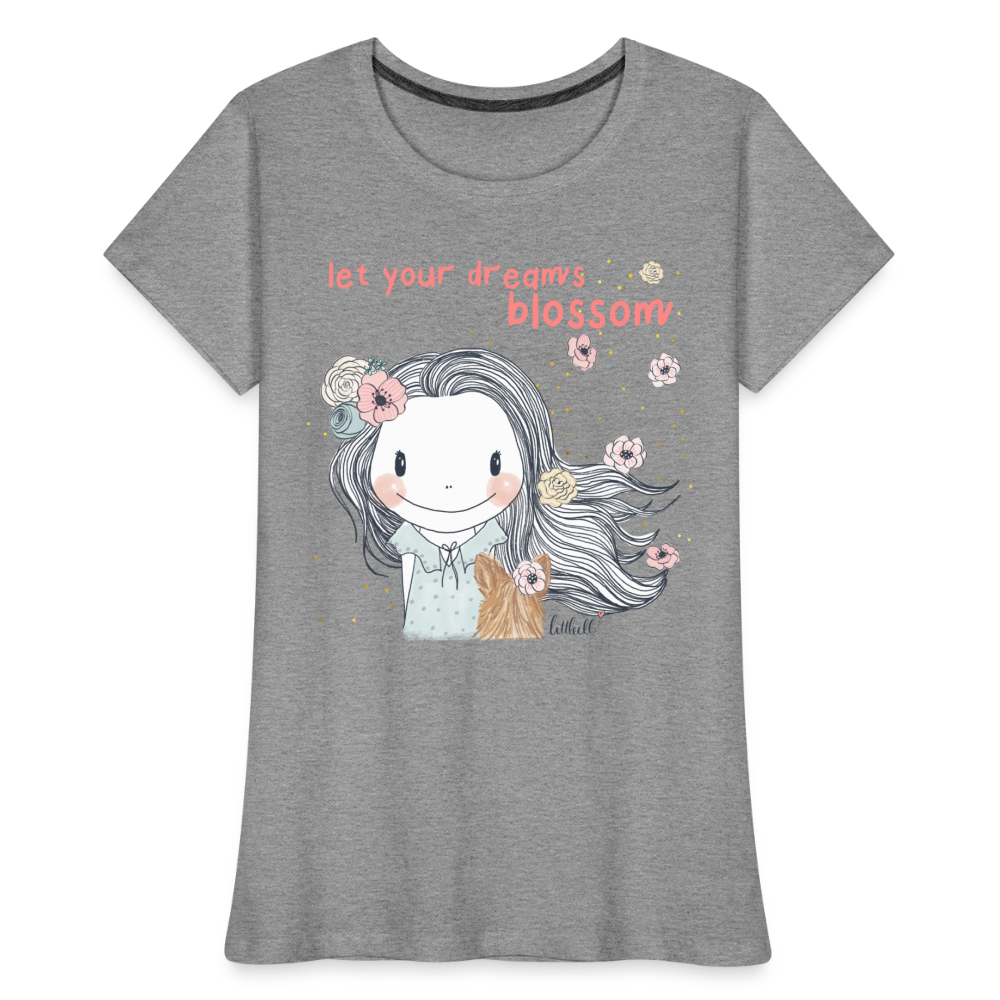 Let Your Dreams Blossom -  Premium Bio T-Shirt - Grau meliert