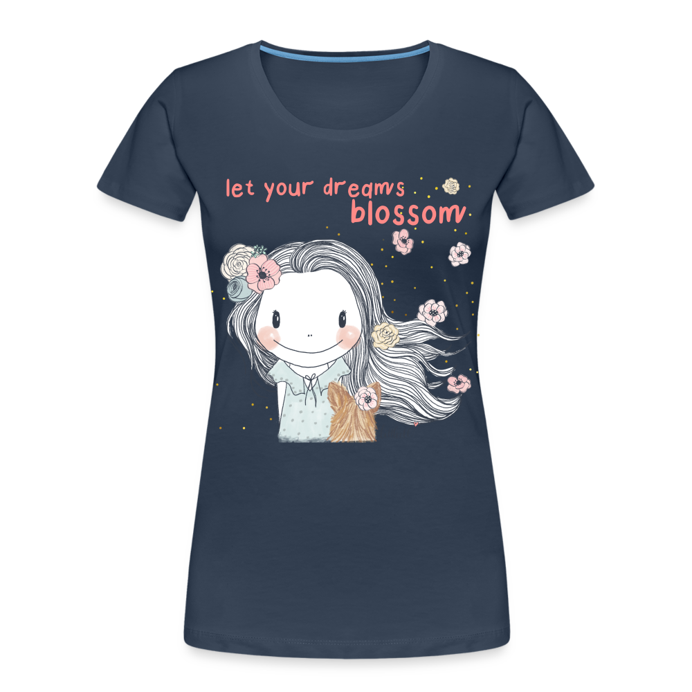 Let Your Dreams Blossom -  Premium Bio T-Shirt - Navy